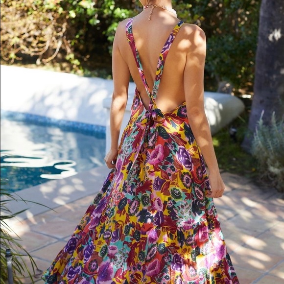 Anthropologie Dresses & Skirts - NWT ANTHROPOLOGIE PRINTED MAXI COVER UP DRESS SIZE LARGE